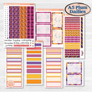 Purple Halloween Kit | A5 Plum Daily Planner Kit Stickers | Gone Batty | KIT-408-N