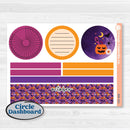 Purple Halloween Kit | 8.5x11 Plum Monthly & Dashboard Planner Kit Stickers | Gone Batty | KIT-408-U