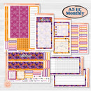 Purple Halloween Kit | A5 Erin Condren Monthly & Dashboard Sticker Kit | 2024-2025 Planners | Gone Batty | KIT-408-V