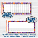 Purple Halloween Kit | 7x9 Erin Condren Life Planner Monthly & Dashboard Sticker Kit | 2024-2025 Planners | Gone Batty | KIT-408-W
