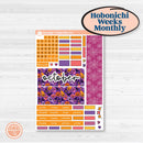 Purple Halloween Kit | Hobonichi Weeks Monthly Planner Kit Stickers | Gone Batty | KIT-408-Z