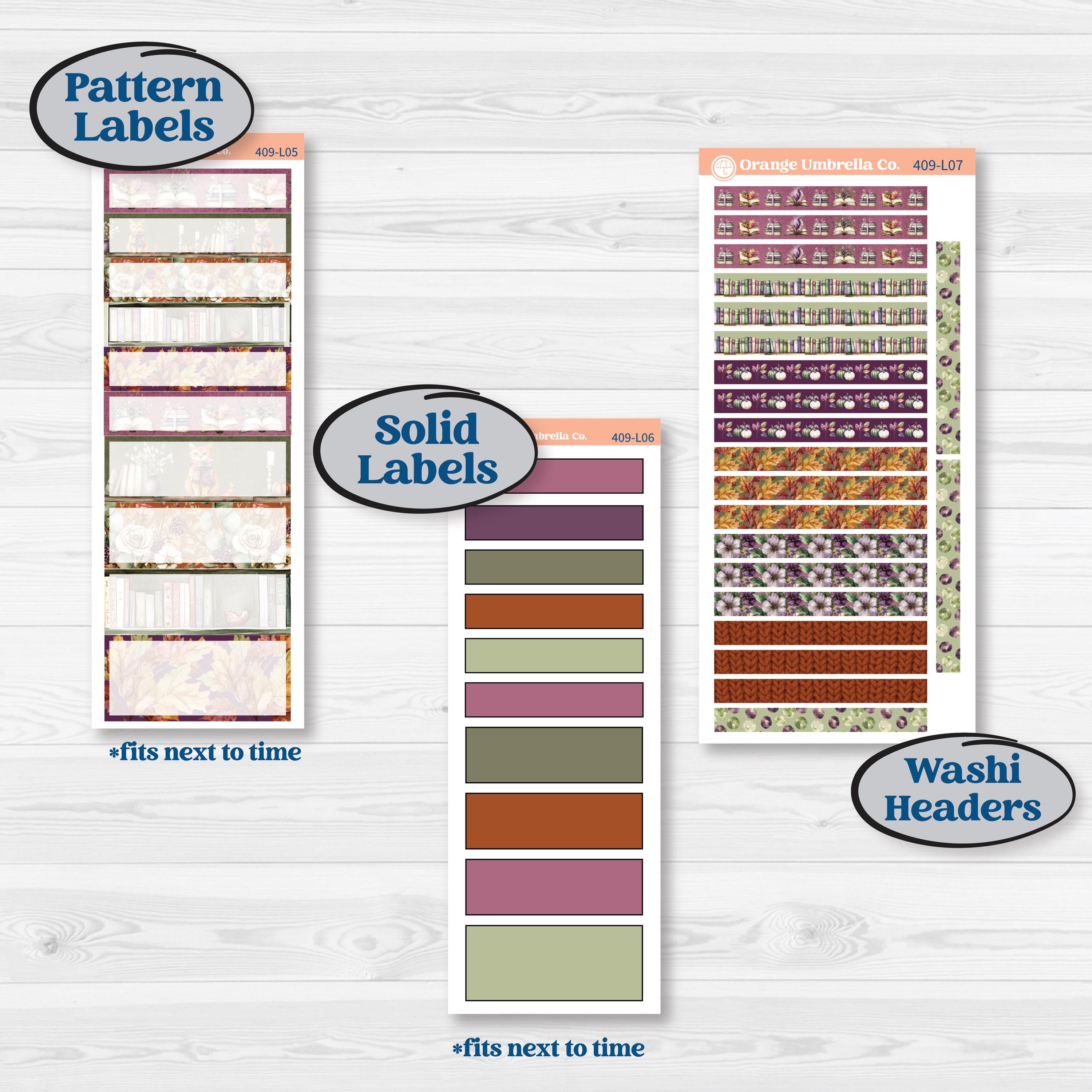 Autumn Reading Kit | A5 Daily Duo Planner Kit Stickers | Reading Season | KIT-409-L