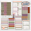 Autumn Reading Kit | 7x9 Plum Daily Planner Kit Stickers | Reading Season | KIT-409-P