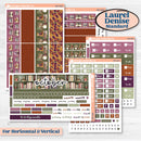 Autumn Reading Kit | Laurel Denise Standard Vertical & Horizontal Planner Kit Stickers | Reading Season | KIT-409-Q