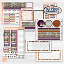 Autumn Reading Kit | A5 Plum Monthly & Dashboard Planner Kit Stickers | Reading Season | KIT-409S