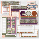 Autumn Reading Kit | 7x9 Plum Monthly & Dashboard Planner Kit Stickers | Reading Season | KIT-409-T