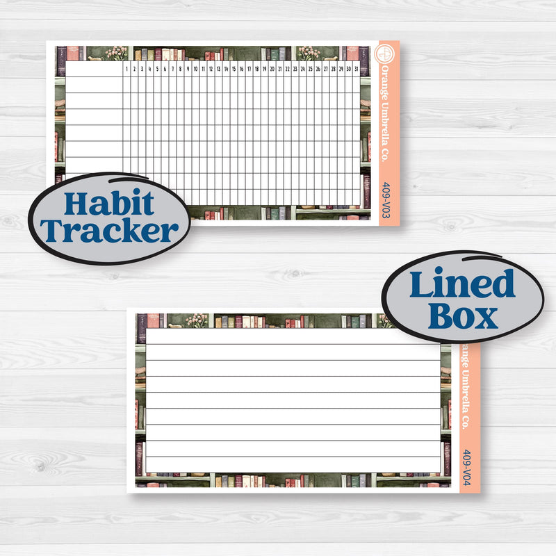 Autumn Reading Kit | A5 Erin Condren Monthly & Dashboard Sticker Kit | 2024-2025 Planners | Reading Season | KIT-409-V