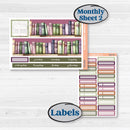 Autumn Reading Kit | Hobonichi Cousin Monthly Planner Kit Stickers | Reading Season | KIT-409-Y