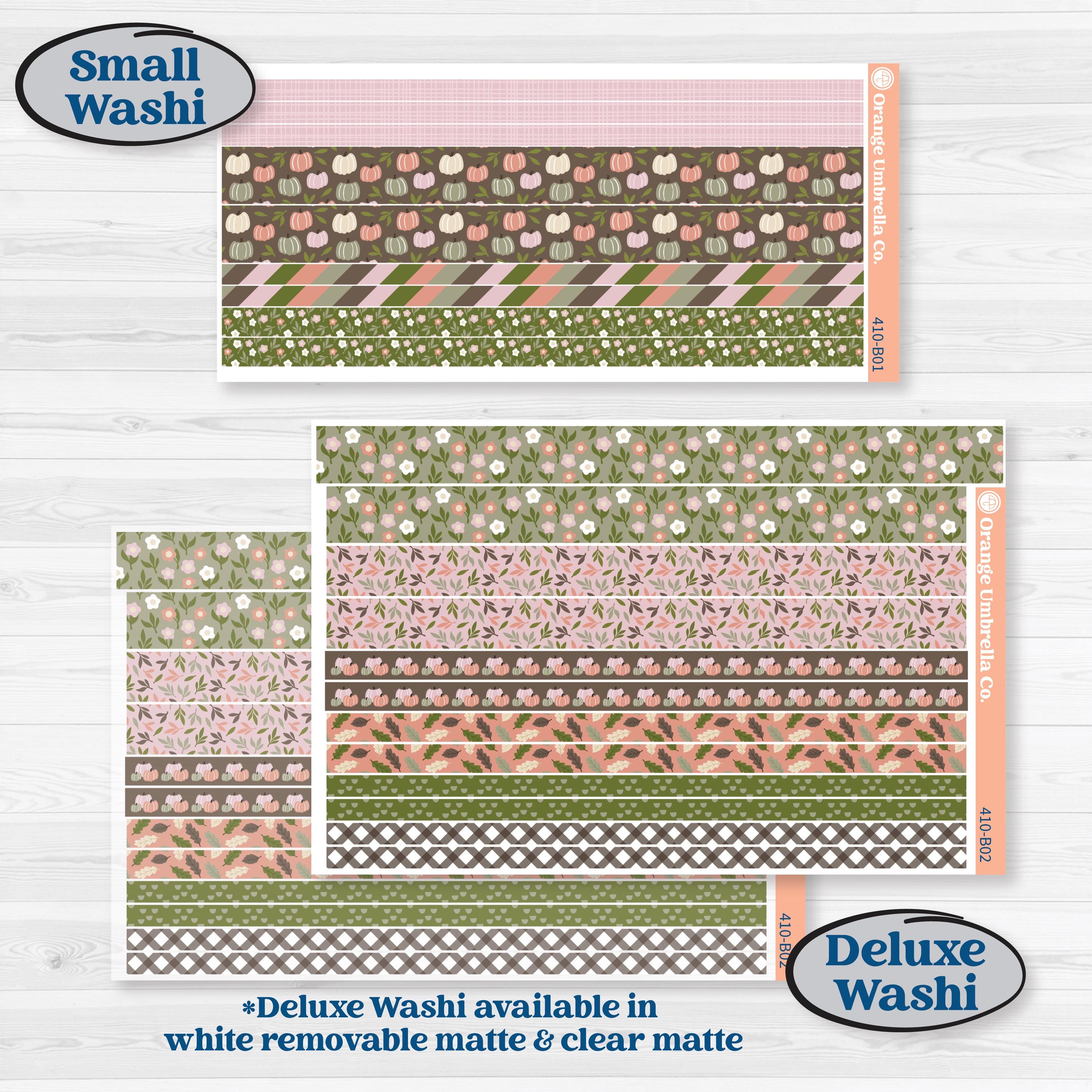Autumn Floral Kit | Weekly Add-On Planner Kit Stickers | Pumpkin Petals | KIT-410-B