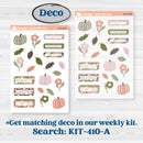 Autumn Floral Kit | Journaling Kit Planner Stickers | Pumpkin Petals | KIT-410-D