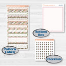 Autumn Floral Kit | 7x9 Compact Vertical Planner Kit Stickers | Pumpkin Petals | KIT-410-H