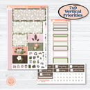 Autumn Floral Kit | Plum Vertical Priorities 7x9 Planner Kit Stickers | Pumpkin Petals | KIT-410-J