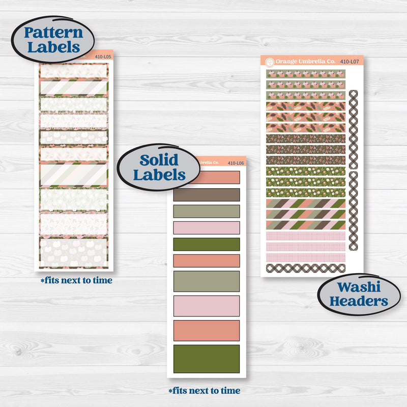 Autumn Floral Kit | A5 Daily Duo Planner Kit Stickers | Pumpkin Petals | KIT-410-L
