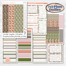 Autumn Floral Kit | 7x9 Plum Daily Planner Kit Stickers | Pumpkin Petals | KIT-410-P