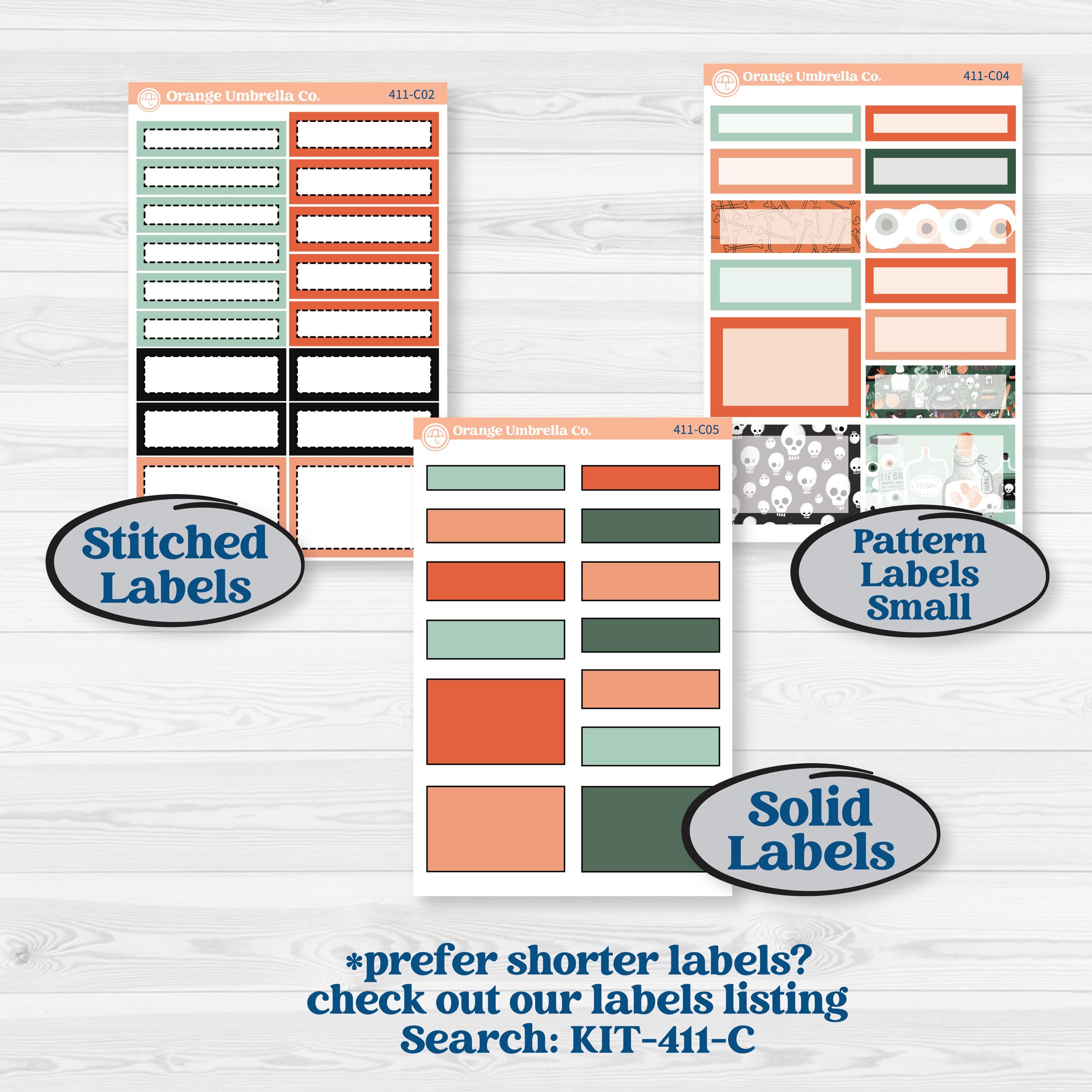 Spooky Halloween Kit | A5 Daily Duo Planner Kit Stickers | Witch’s Brew | KIT-411-L