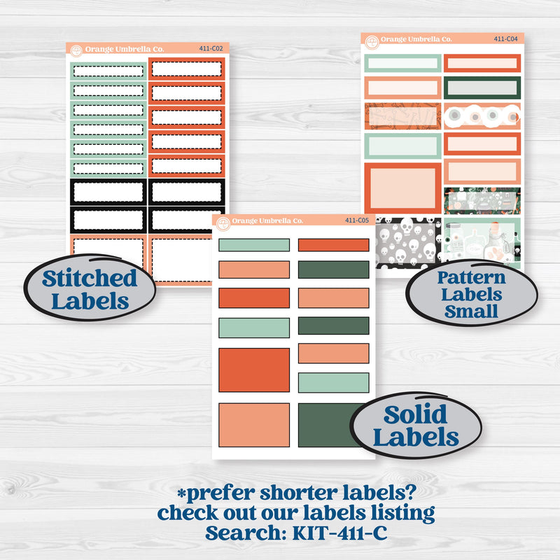 Spooky Halloween Kit | A5 Daily Duo Planner Kit Stickers | Witch’s Brew | KIT-411-L