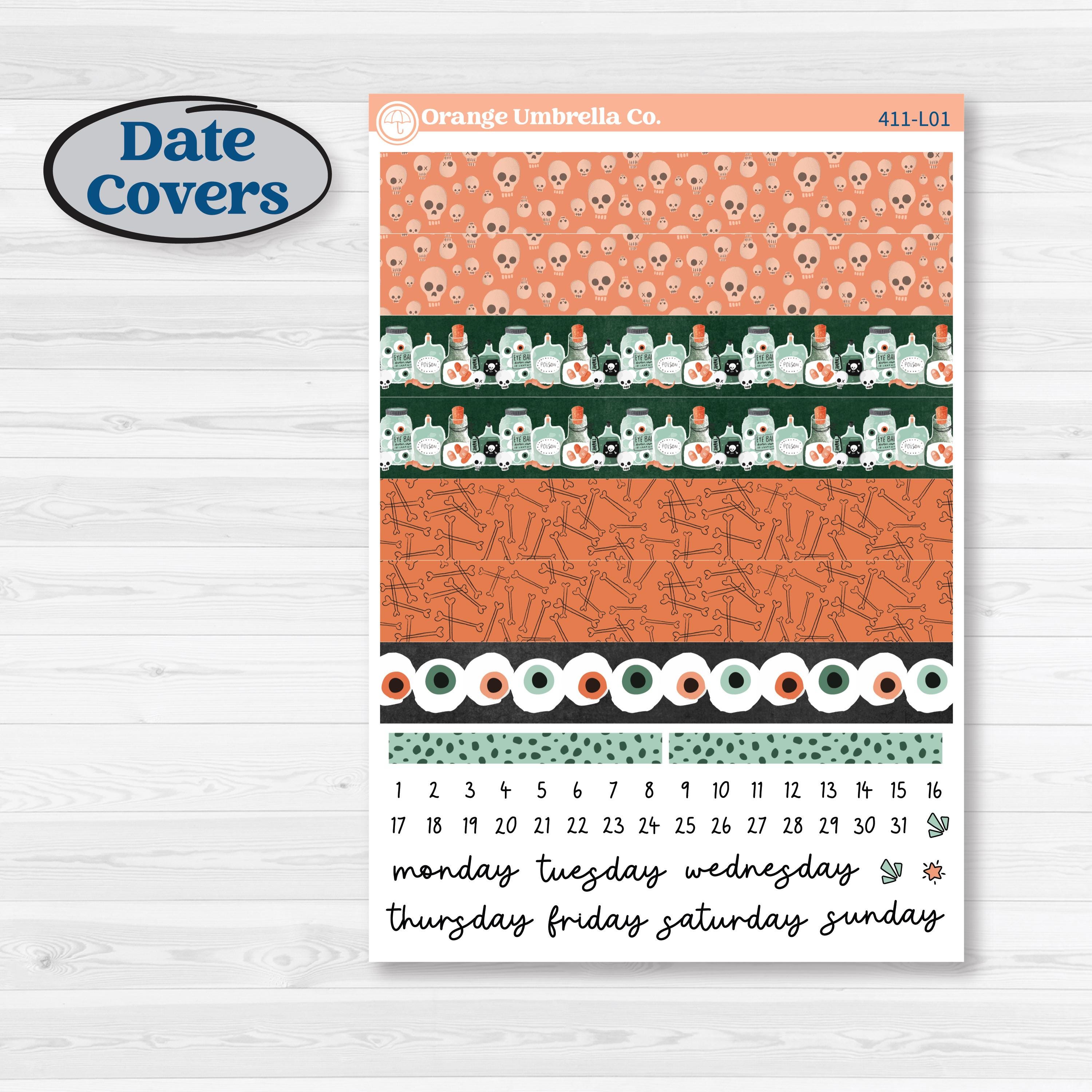 Spooky Halloween Kit | A5 Daily Duo Planner Kit Stickers | Witch’s Brew | KIT-411-L
