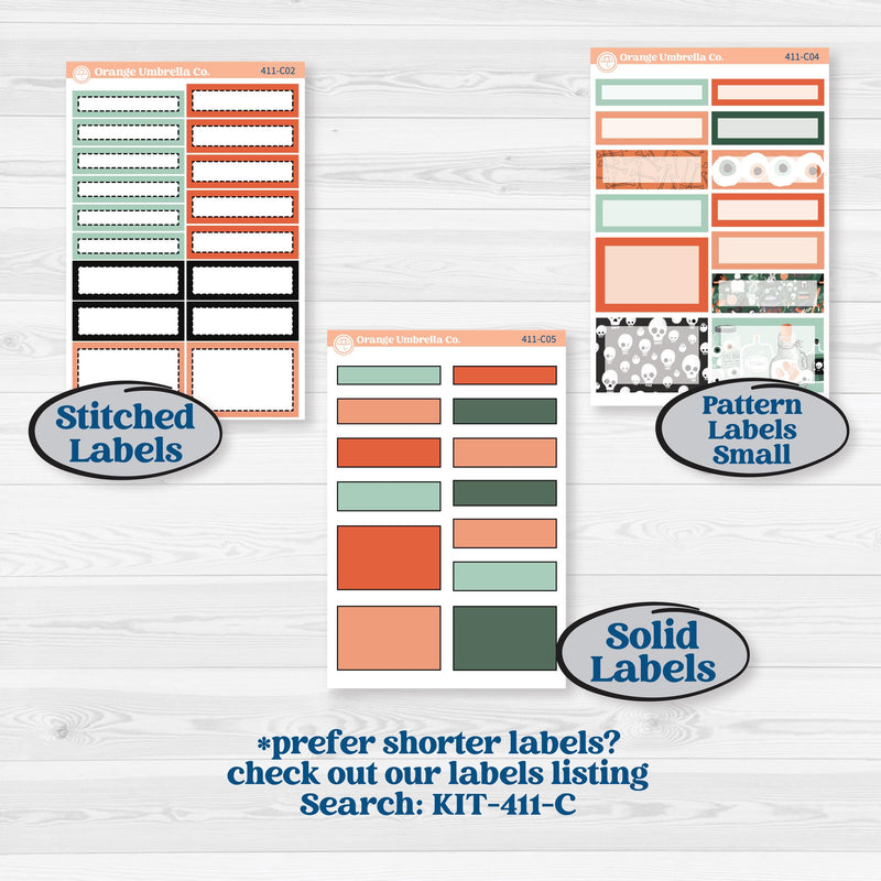 Spooky Halloween Kit | 7x9 Erin Condren Daily Duo Planner Kit Stickers | Witch’s Brew | KIT-411-M