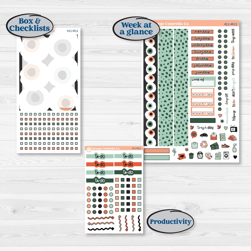 Spooky Halloween Kit | 7x9 Erin Condren Daily Duo Planner Kit Stickers | Witch’s Brew | KIT-411-M