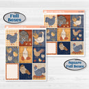 Chicken Planner Kit | Weekly Sticker Kit for Vertical Planners like Erin Condren | What the Flock | KIT-412-A