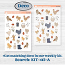 Chicken Planner Kit | Journaling Kit Planner Stickers | What the Flock | KIT-412-D