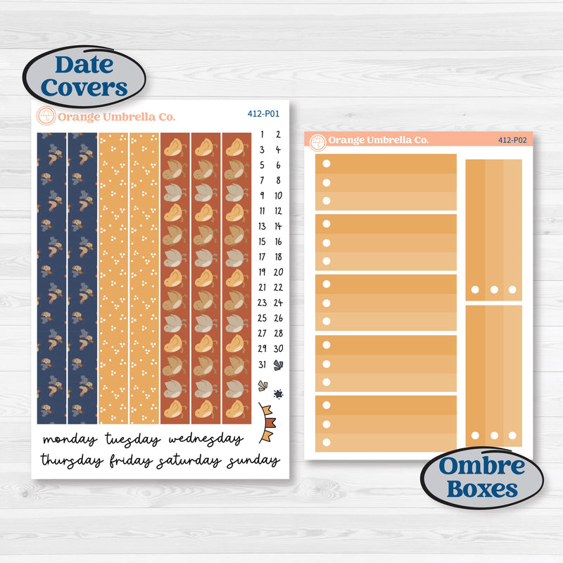 Chicken Planner Kit | 7x9 Plum Daily Planner Kit Stickers | What the Flock | KIT-412-P
