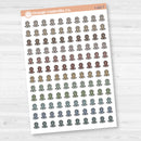 Location marker icon sticker sheet for planners, travel journals, and memory keeping — removable white matte.
