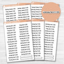 White removable matte planner sticker sheet with January–June 2026 dates in F18 font.