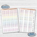 F18 Custom Script Sticker | *NEW* 2026 Kit Font Duo | White or Clear Planner Stickers | 1 word/phrase per sheet | CustomF18