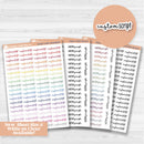 F18 Custom Script Sticker | *NEW* 2026 Kit Font Duo | White or Clear Planner Stickers | 1 word/phrase per sheet | CustomF18