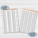 F18 Custom Script Sticker | *NEW* 2026 Kit Font Duo | White or Clear Planner Stickers | 1 word/phrase per sheet | CustomF18