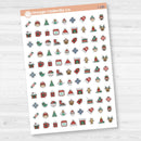 Christmas Icon Stickers | Holiday Planner Icons for Journals & Planners | I-180