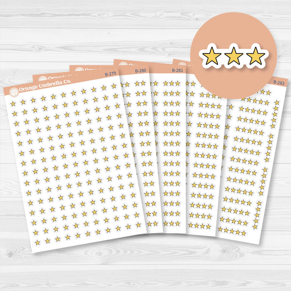 Star Rating Stickers | Reading and Hobby Trackers for Journals & Planners | B-279-283