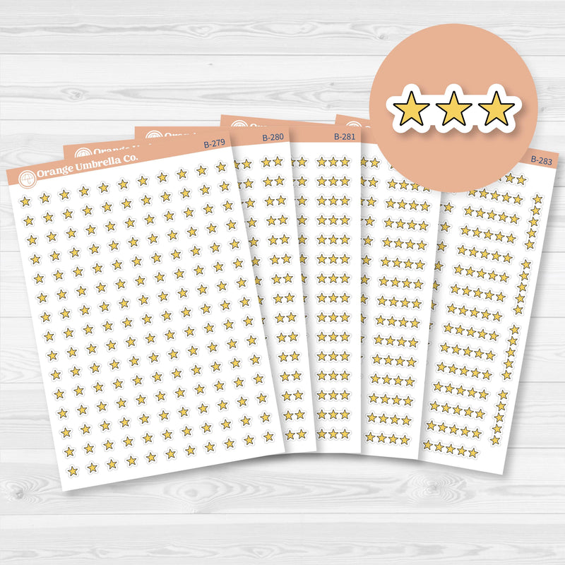 Star Rating Stickers | Reading and Hobby Trackers for Journals & Planners | B-279-283