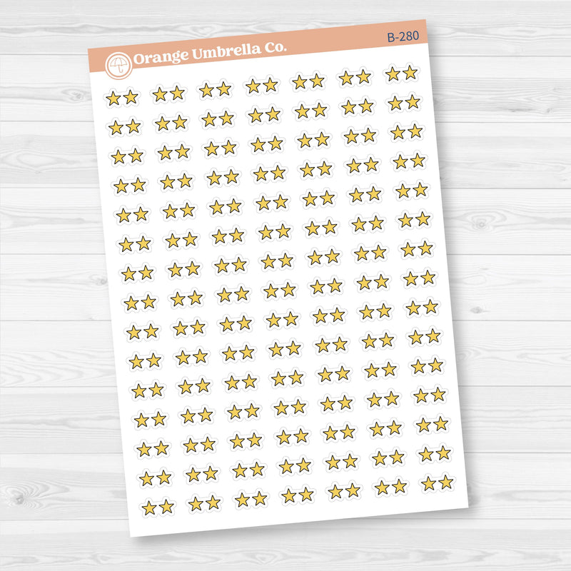Star Rating Stickers | Reading and Hobby Trackers for Journals & Planners | B-279-283