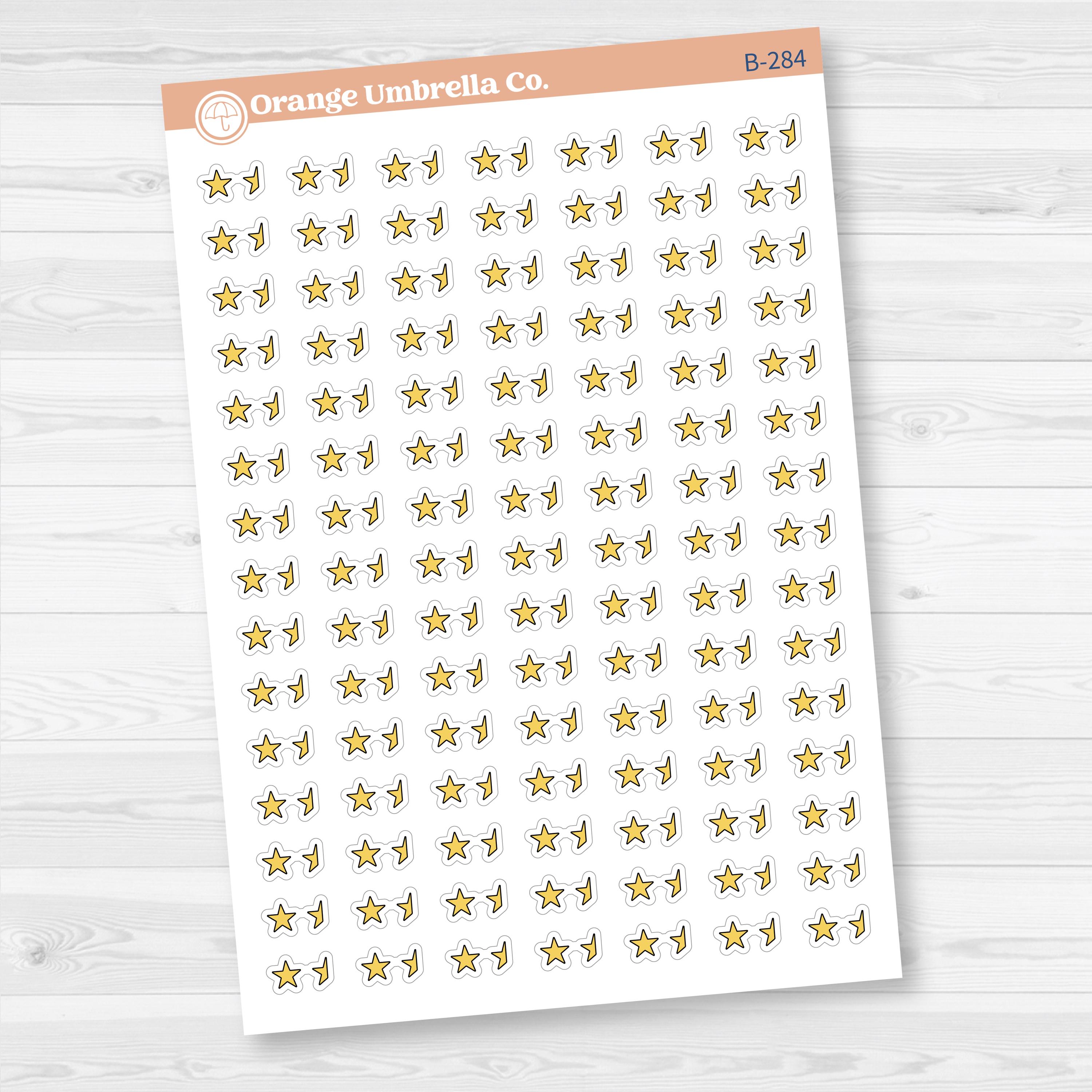 Star Rating Stickers | Reading and Hobby Trackers for Journals & Planners | B-284-287