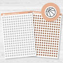 Basketball Icon Stickers | Micro Sports Planner Icons for Journals & Planners | I-004