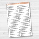 Wide Label Stickers | Basic Planner Labels for Journals & Lists | L-536