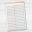 Wide Label Stickers | Basic Planner Labels for Journals & Lists | L-536