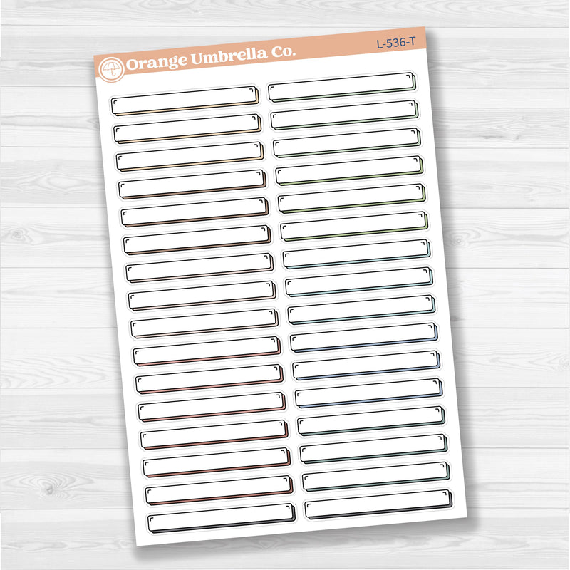 Wide Label Stickers | Basic Planner Labels for Journals & Lists | L-536