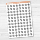 No Drinking Stickers | No Alcohol Day Beer Icons | Health & Wellness Planner Stickers | I-181