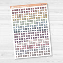 Kit Checklist Squares | Planner Checklist Box Stickers | B-236
