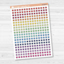 Kit Checklist Squares | Planner Checklist Box Stickers | B-236
