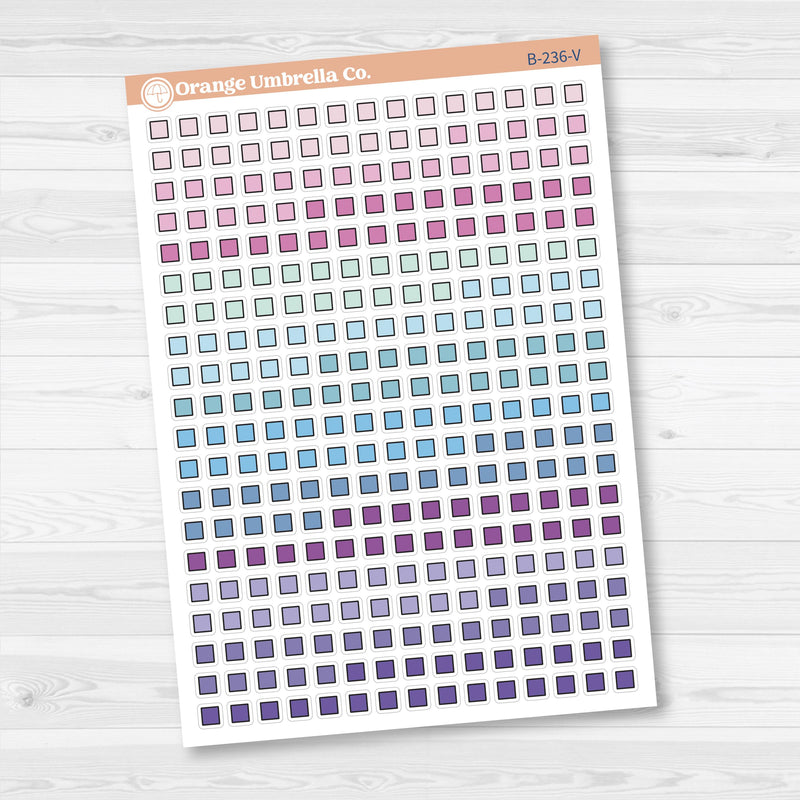 Kit Checklist Squares | Planner Checklist Box Stickers | B-236