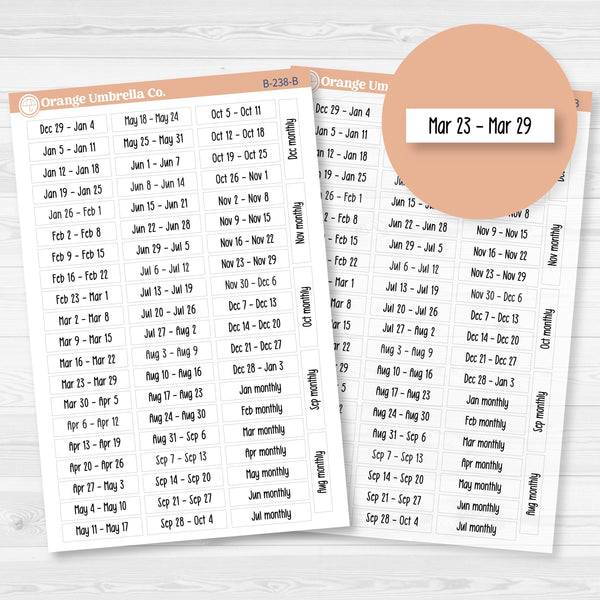 2026 Kit Binder Storage Labels | Planner Organization Stickers | F18 | B-238