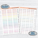 Custom Script Planner Sticker | Choose Font, Color, Material | *1 word/phrase per sheet* | customscript | hobocustom