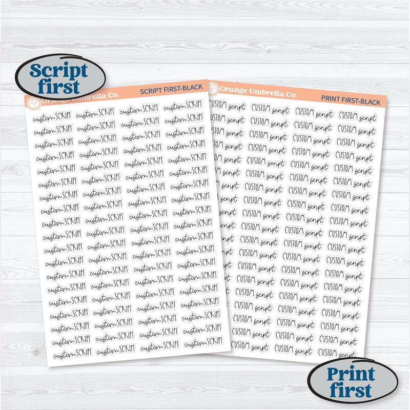 F12 Hobonichi Custom Script Planner Stickers | Matches '22 & '23 Kits | ** 1 phrase per sheet** | HoboFC12