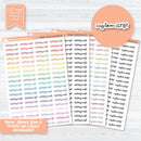 F17 Hobonichi Cousin Custom Script Sticker | 2025 Kits Font Duo | Removable Matte Planner Stickers ** 1 phrase per sheet** | HoboCustomF17