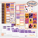 Purple Halloween Kit | Weekly Sticker Kit for Vertical Planners like Erin Condren | Gone Batty | KIT-408-A