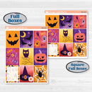 Purple Halloween Kit | Weekly Sticker Kit for Vertical Planners like Erin Condren | Gone Batty | KIT-408-A